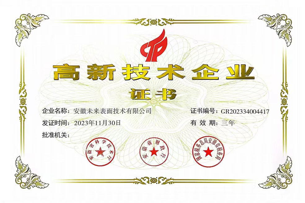 未來表面高企證書 未來表面高企證書